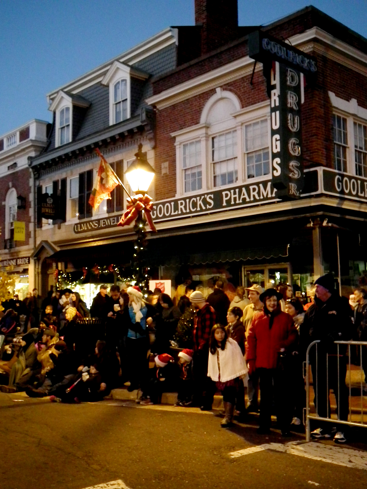 Front of Goolricks Crowd Fredericksburg Virginia Christmas Parade